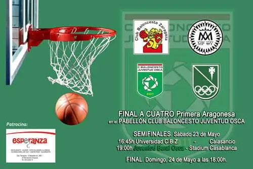 Cartel de la Final a cuatro que se disputar&aacute; en Huesca este fin de semana.