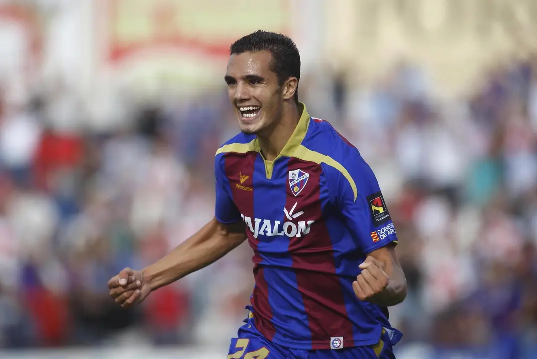 Iriome celebra un gol anotado a Las Palmas en 2009 | Foto: Heraldo - &Aacute;lvaro Calvo
