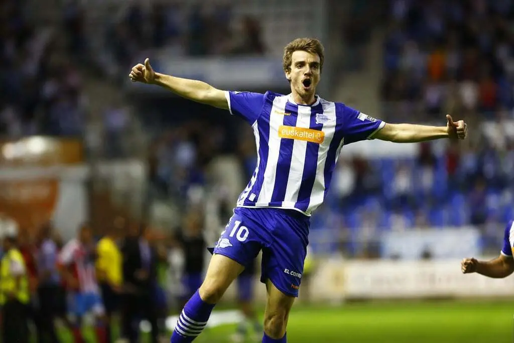 Barreiro celebra un gol | Foto: Diario de Alava