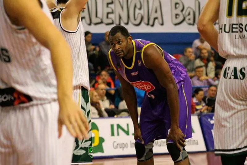 Lamont Barnes durante el partido de la temporada pasada en Palencia | Foto: R.Moro / Palenciabasket.com