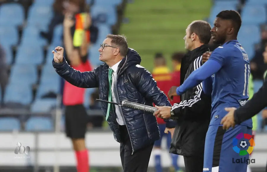 Anquela dirige al Huesca en Getafe | Foto: LaLiga