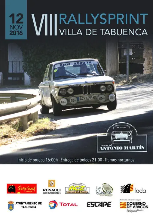 Cartel del Rally que se celebrar&aacute; en Tabuenca.