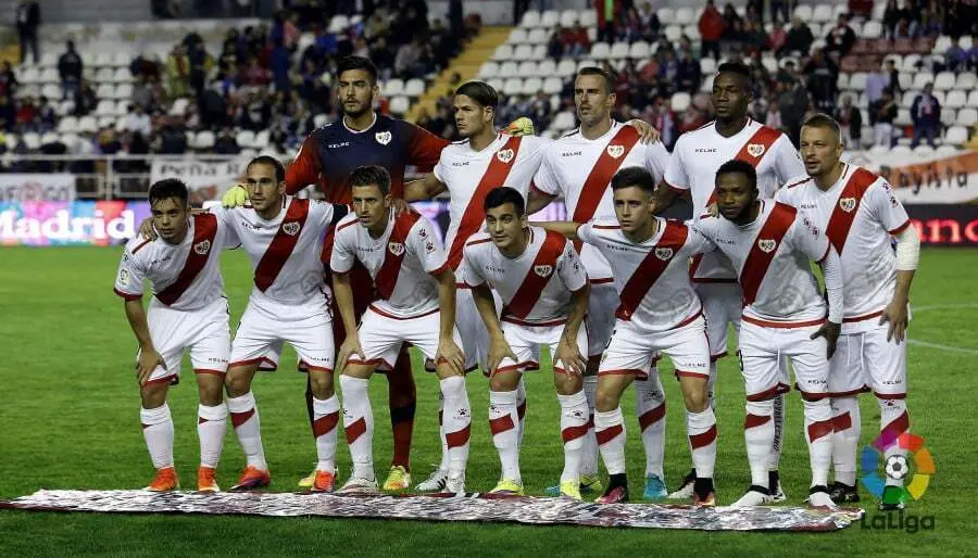 Once del Rayo Vallecano contra el Girona | Foto: LFP
