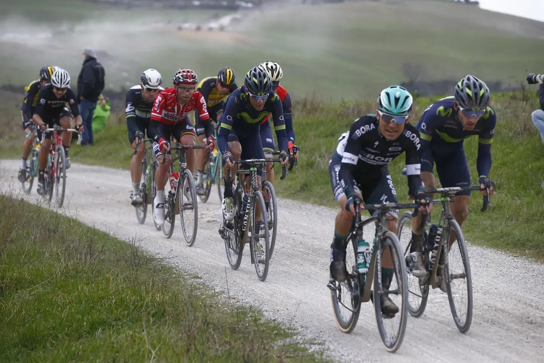 Jorge Arcas en la Strade Bianche 2017 | Foto: Bettini Photo