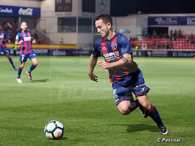 Rulo Prieto con la camiseta de la SD Huesca la pasada temporada | Foto: C.Pascual