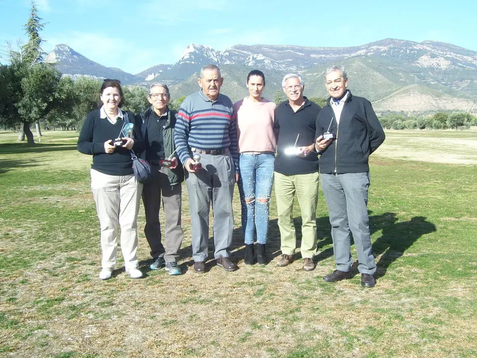Imagen de los ganadores del torneo celebrado hoy. Foto: Golf Guara