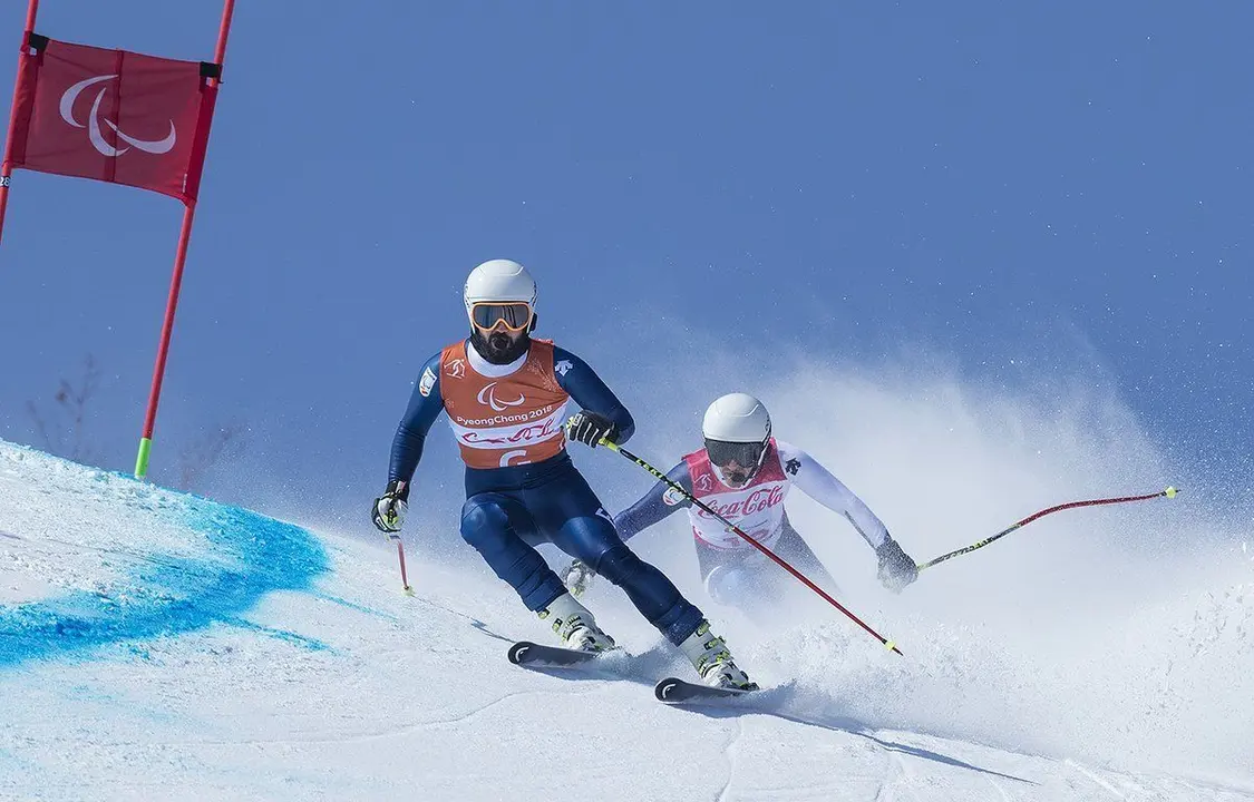 Miguel Galindo y Jon Santacana en Pyeongchang 2018 | Foto: Mikael Helsing