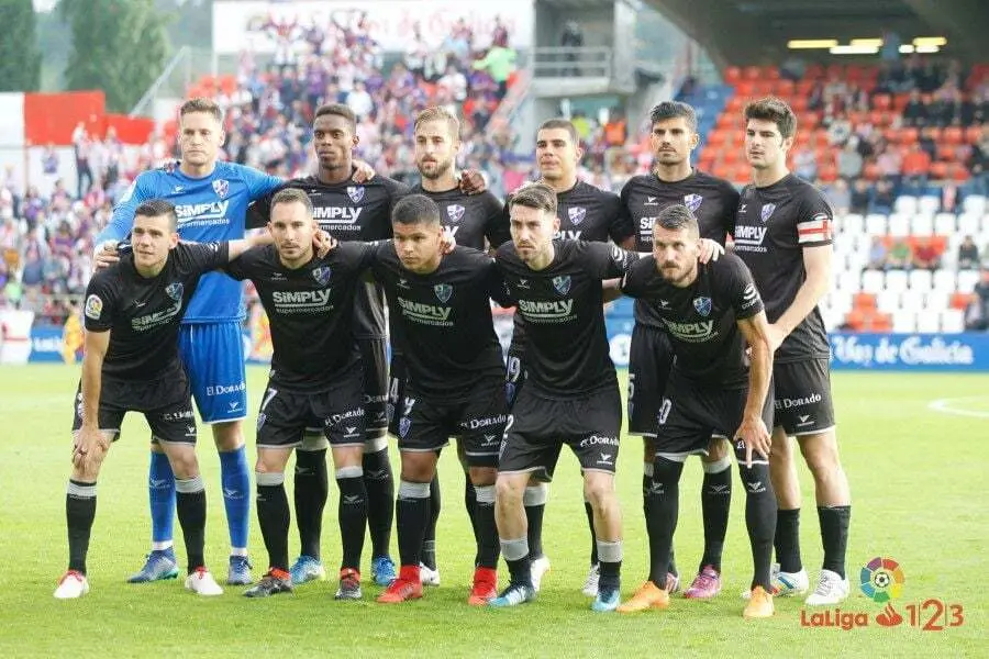 El once inicial del Huesca en Lugo, donde logr&oacute; el ascenso | Foto: LaLiga