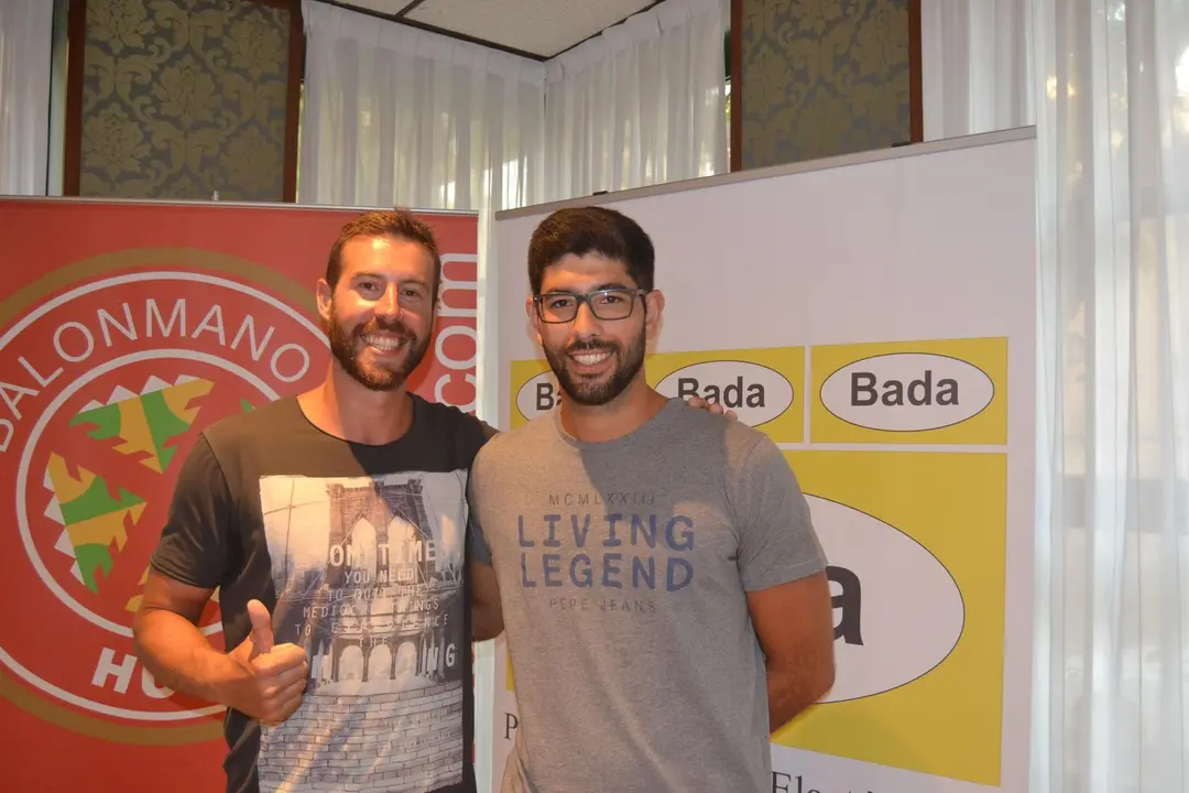 Mota y Pinto en la presentaci&oacute;n de la campa&ntilde;a 2018/19. Foto: Sporthuesca
