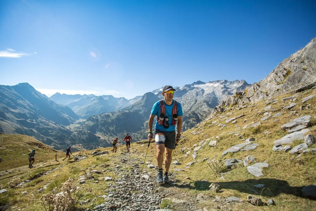 Primer plano de uno de los participantes en la carrera del a&ntilde;o pasado. Foto: Trail2Heaven