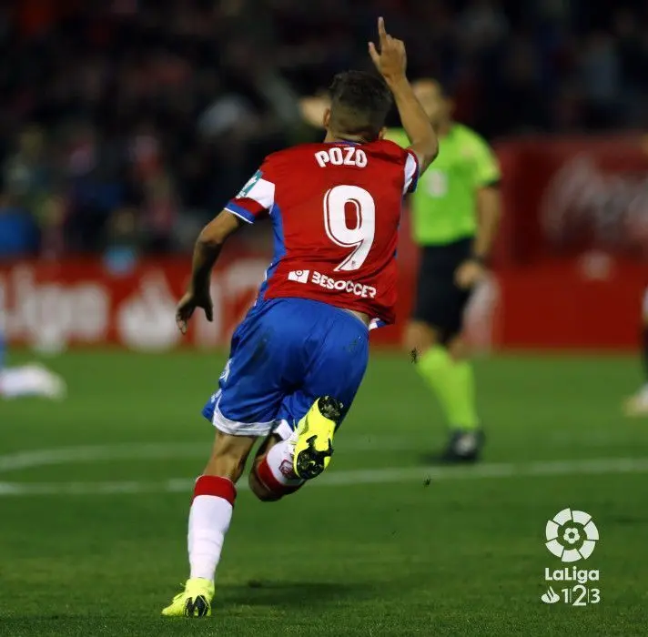 Pozo celebra su gol ante el Almeria en la pasada jornada | Foto: LaLiga