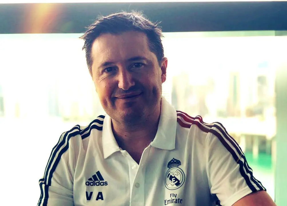V&iacute;ctor Alfaro, en la concentraci&oacute;n del Madrid en Abu Dhabi. 