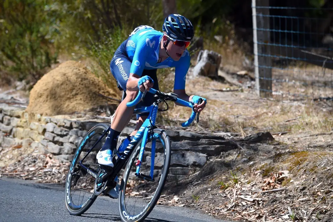 Jaime Castrillo escapado en el Tour Down Under 2017 | Foto: Bettini Photo