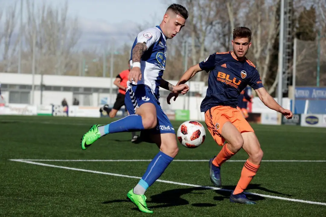 El Ebro en su partido ante el Valencia Mestalla. Foto: Rub&eacute;n Losada / FotografiArte