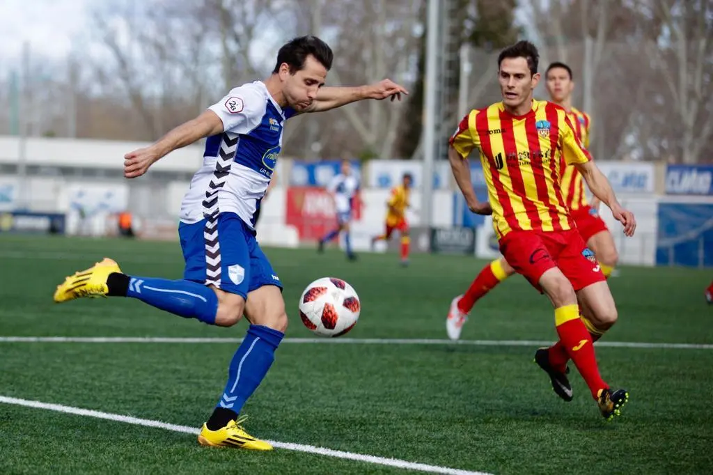 Momento del partido. Foto: CD Ebro
