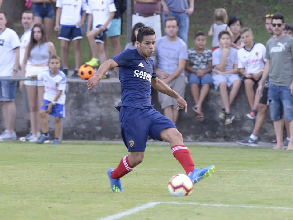 Ra&iacute;, en un partido-entrenamiento de pretemporada. Foto: Real Zaragoza