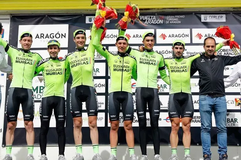 Barcel&oacute; y Samitier en el podium de la Vuelta Arag&oacute;n 2018 | Fptp: Photo G&oacute;mez Sport