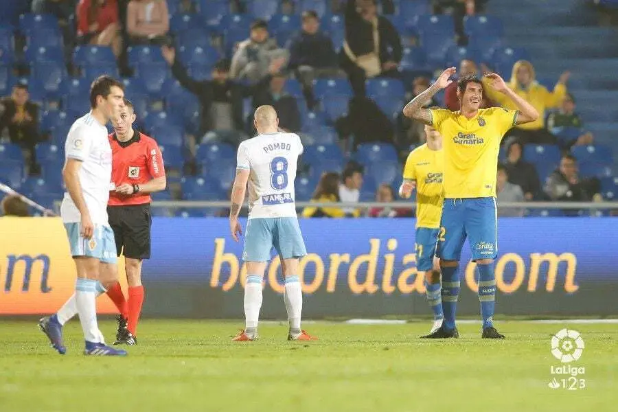 El Zaragoza se lleva un empate a uno de su visita al Estadio de Gran Canaria. Foto: La Liga