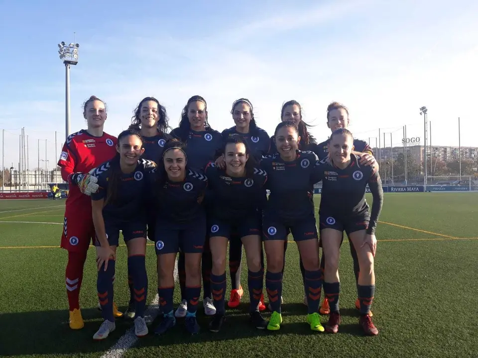 Once del Zaragoza CFF ante el Espanyol B. Foto: Zaragoza CFF