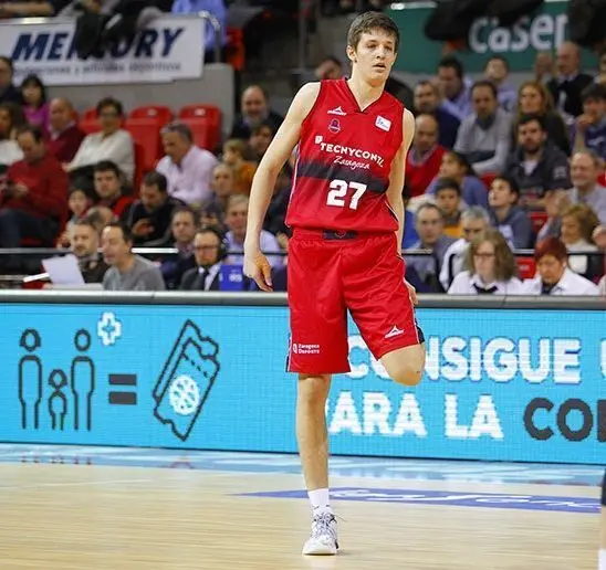 Vit Kreji, en el partido ante Breog&aacute;n. Foto: Esther Casas/Basket Zaragoza