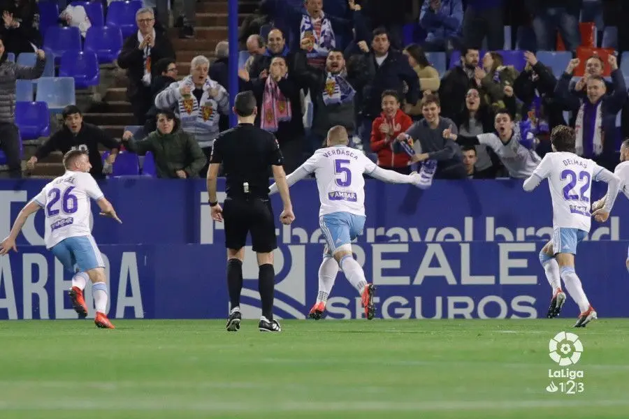 Diogo Verdasca celebra su gol. Foto: La Liga