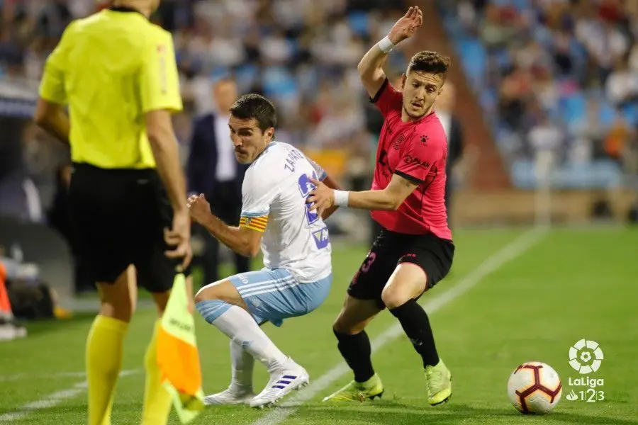 Zapater en el encuentro ante el Alcorc&oacute;n. Foto: La Liga