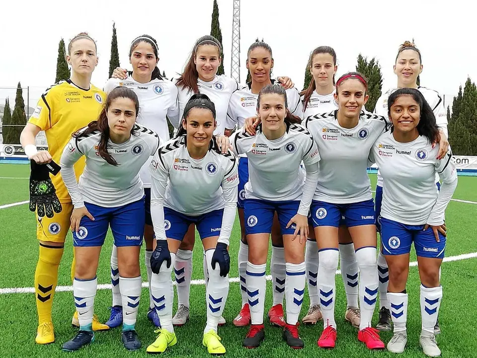 Once del Zaragoza CFF ante el Sant Gabriel. Foto: Zaragoza CFF