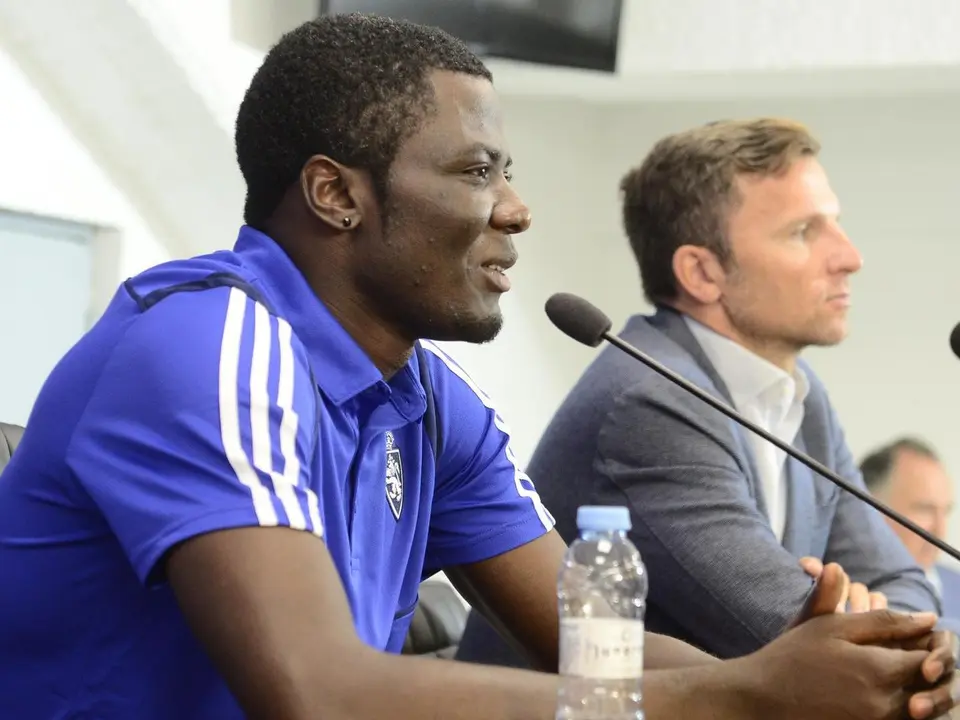 Federico Bikoro, en su presentaci&oacute;n como jugador del Real Zaragoza | Foto: Real Zaragoza