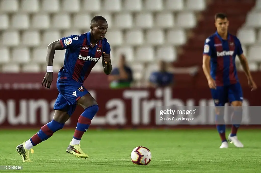 Dwamena, con la camiseta del Levante. Foto: Getty Images
