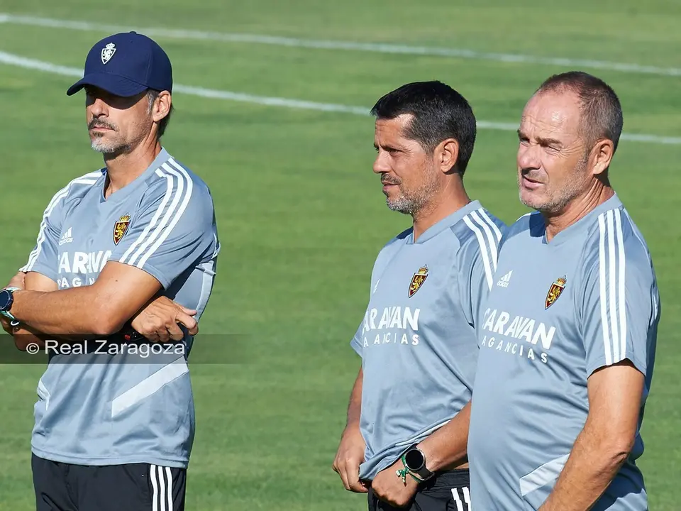 V&iacute;ctor Fern&aacute;ndez en un entrenamiento en la Ciudad Deportiva. Foto: Real Zaragoza