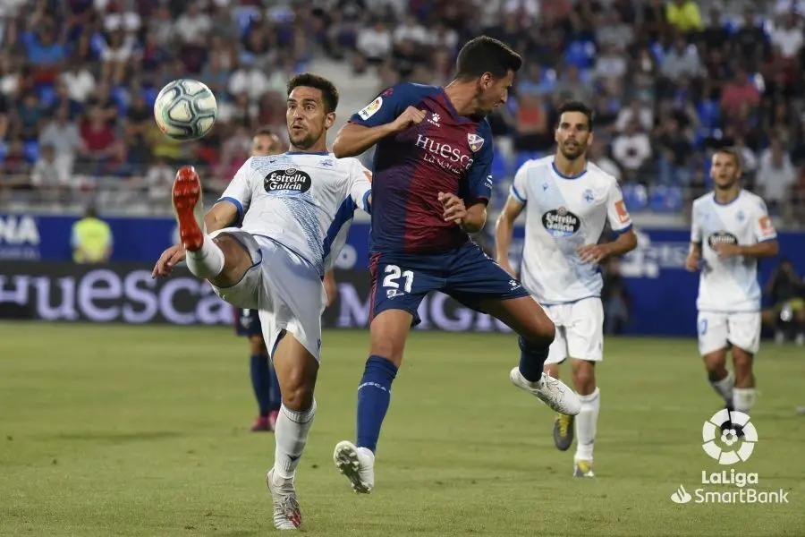 Juan Carlos ante el Deportivo en El Alcoraz | Foto: LaLiga