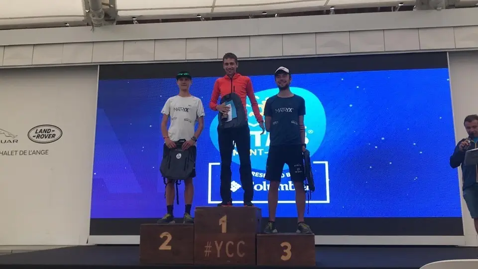 Dani Osanz, en lo m&aacute;s alto de la YCC del UTMB. Foto: FB Dani Osanz