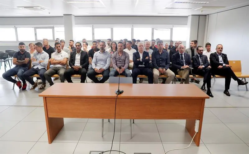 Vista general del primer gran juicio en Espa&ntilde;a por el posible ama&ntilde;o del Levante - Zaragoza. EFE