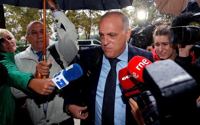 Javier Tebas en Valencia. Foto: EFE