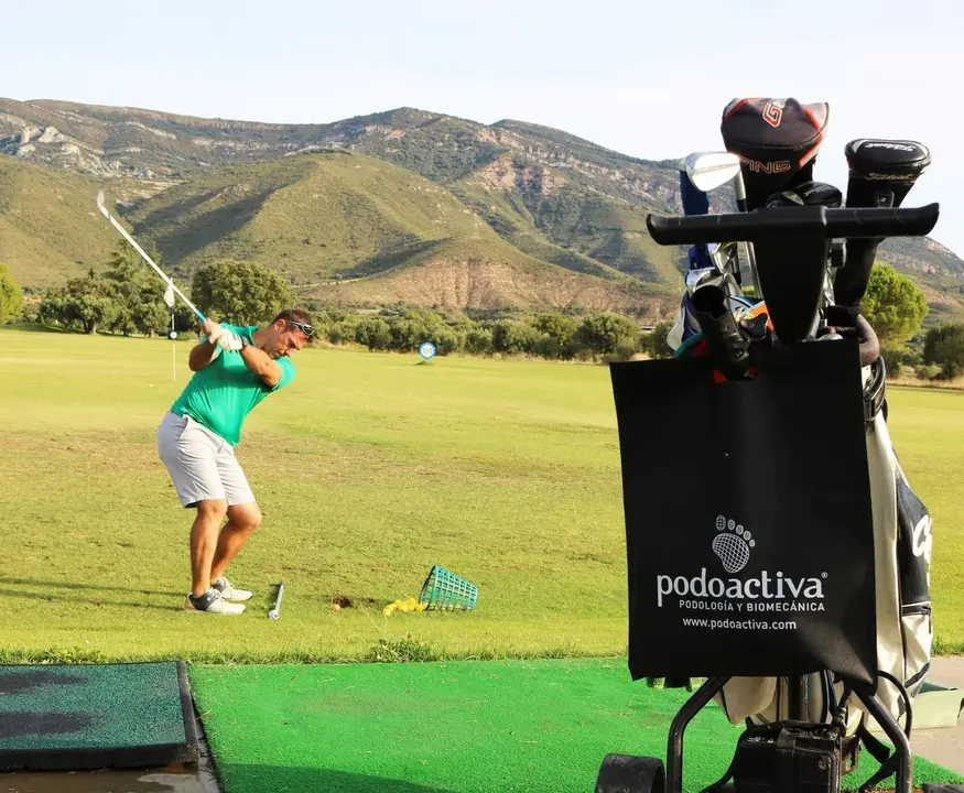 Imagen de archivo de la zona de calentamiento del Golf Guara. Foto: Golf Guara