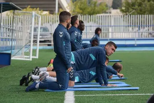 El CD Ebro en un entrenamiento. Foto: CD Ebro