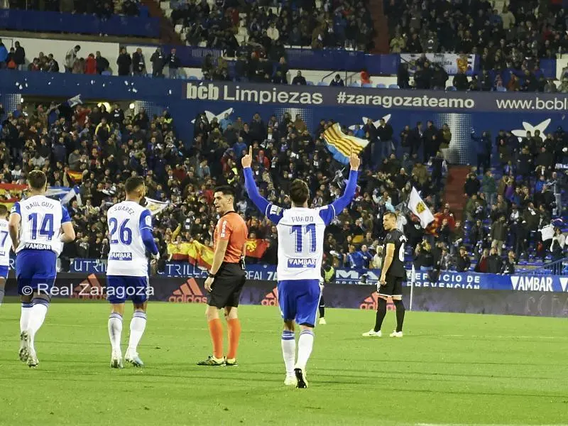 El Real Zaragoza empat&oacute; a tres ante el Girona en la primera vuelta. Foto: Real Zaragoza