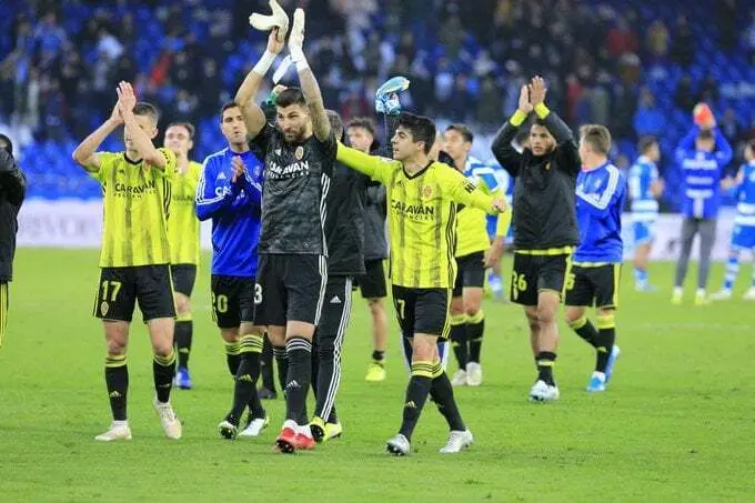El Real Zaragoza gan&oacute; la semana pasada al Deportivo. Foto: Real Zaragoza