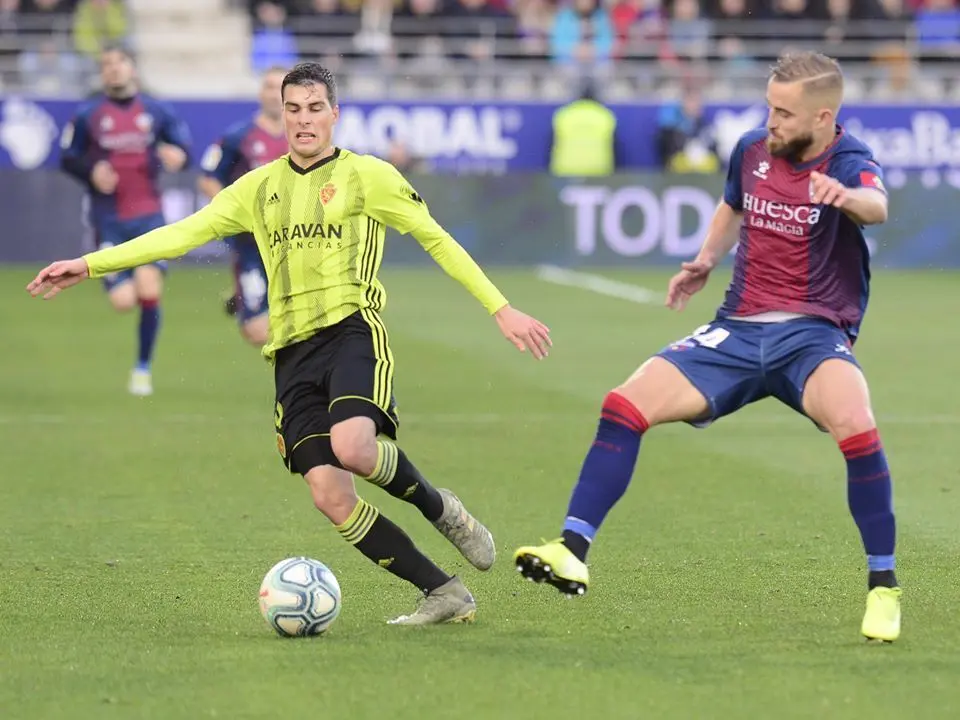Alberto Soro y Pulido durante el derbi. Foto: Real Zaragoza