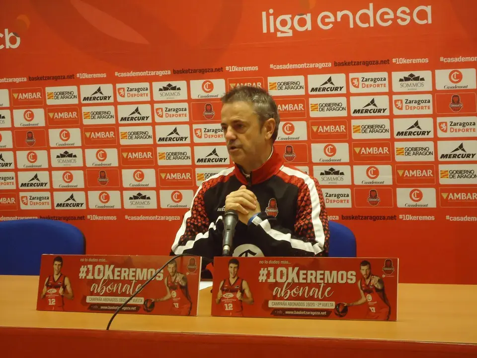 Fisac, este viernes en sala de prensa. Foto: SPORTARAGON
