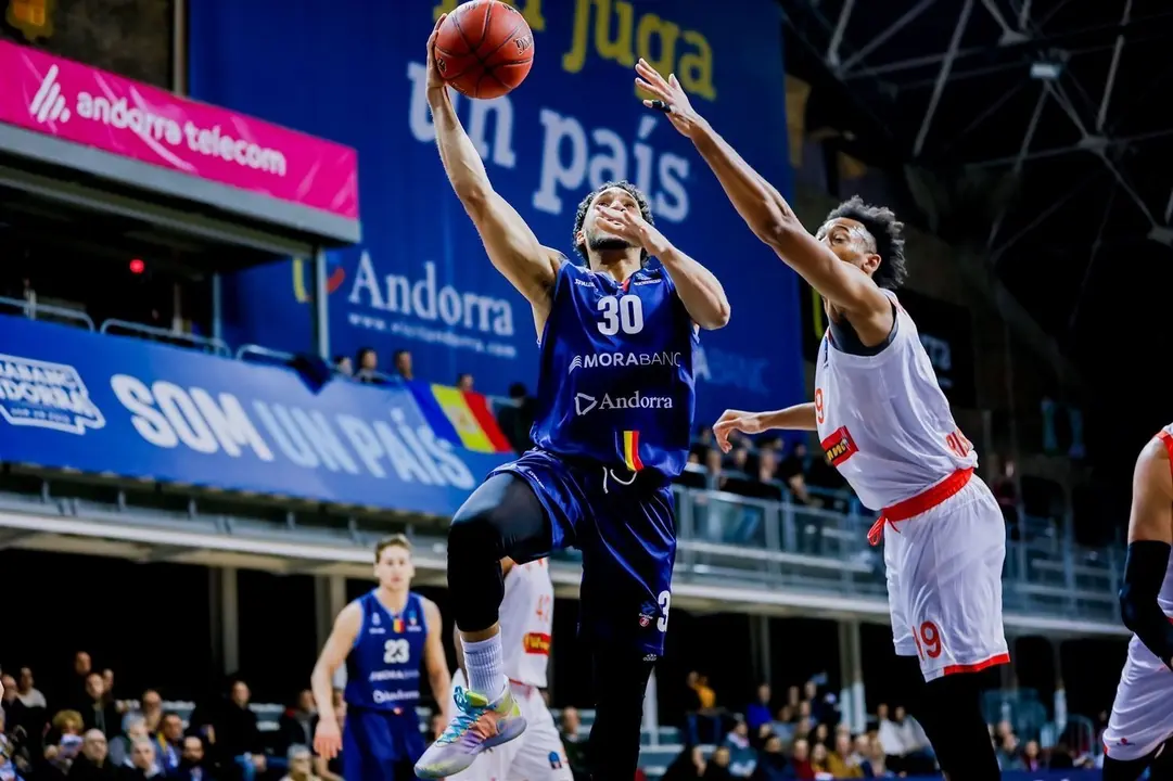 Jeremy Senglin, jugador del Morabanc Andorra en un partido de Eurocup. Foto: Martin Imatge