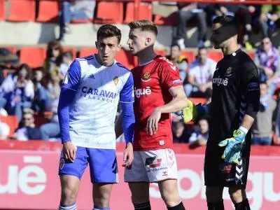 Marcos Baselga en su debut con el primer equipo la temporada pasada en Tarragona. Foto: Real Zaragoza
