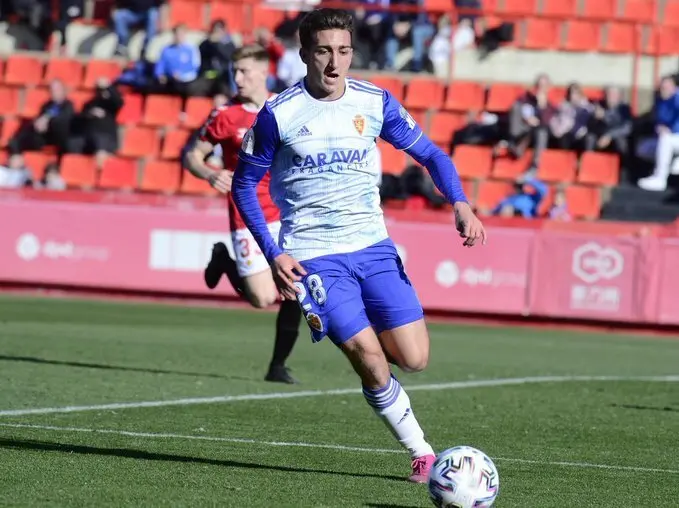 Baselga en su debut en Copa con el Real Zaragoza. Foto: Real Zaragoza