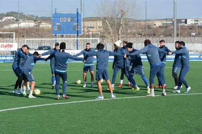 El Ebro en un entrenamiento de esta semana. Foto: CD Ebro