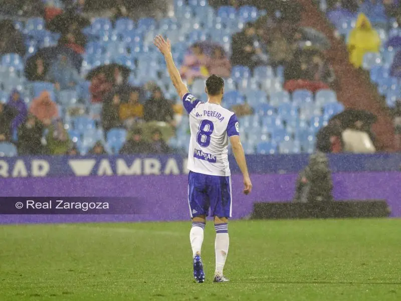 Pereira, el d&iacute;a de su debut en La Romareda. Foto: Real Zaragoza