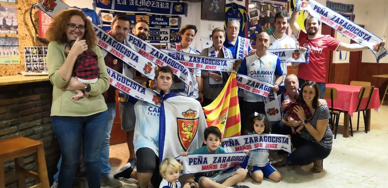 Pe&ntilde;a zaragocista Ma&ntilde;os Sur Jerez. Foto: Luismi S&aacute;nchez
