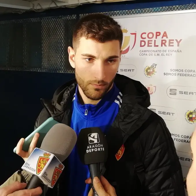 &Aacute;lvaro Rat&oacute;n en zona mixta. Foto: Real Zaragoza