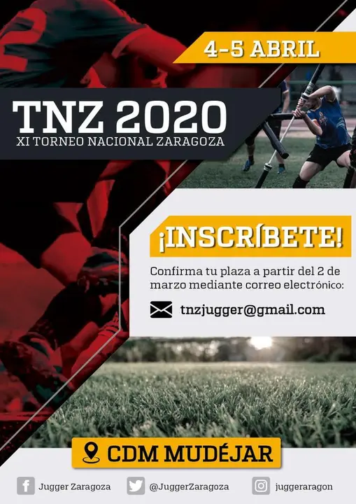 Cartel del XI Torneo Nacional de Jugger en Zaragoza