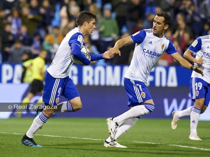 Alberto Soro, autor del &uacute;nico gol del Real Zaragoza ante el CD Mirand&eacute;s en La Romareda. Foto: Real Zaragoza