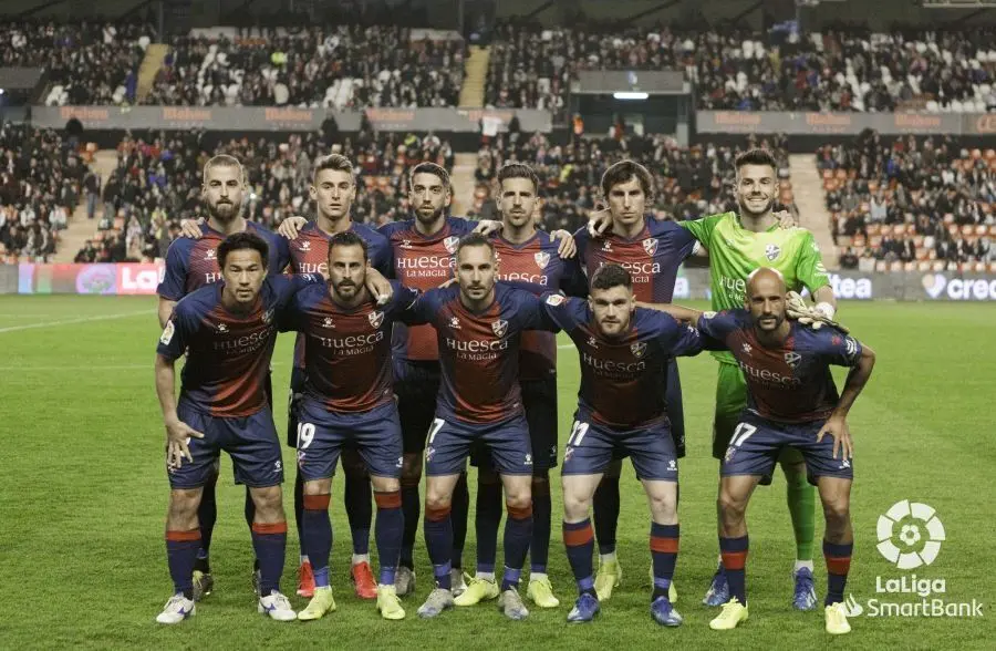 El once titular de la SD Huesca en Vallecas. | Foto: LaLiga